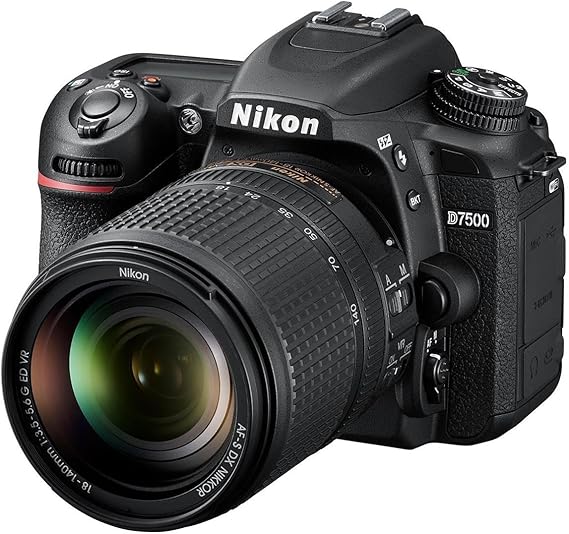 Nikon D7500 20.9MP DSLR Camera with AF-S DX NIKKOR 18-140mm f/3.5-5.6G ED VR Lens, Black | 20.9MP Dx Sensor, Expeed 5, 4K UHD Video, 8 Fps Continuous Shooting, Af-S Dx 18-140mm F/3.5-5.6g Ed VR Kit Lens