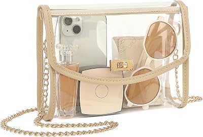 YGR Clear Bag for Stadium Approved, Transparent Crossbody Bag Shoulder Bag for Stadium Events Concert, Clear Purse for Women