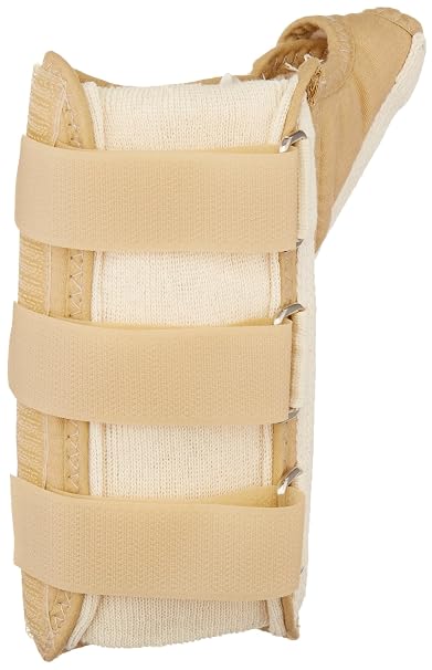Rolyan D-Ring Wrist and Thumb Spica Splint, CMC Hand Brace, Left, S | D-ring straps tighten one-handed to hold wrist and thumb in position for carpal tunnel and tendonitis relief