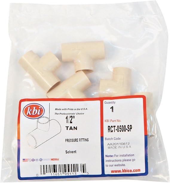 KBI 1/2 in. Slip x 1/2 in. Dia. Slip Tee