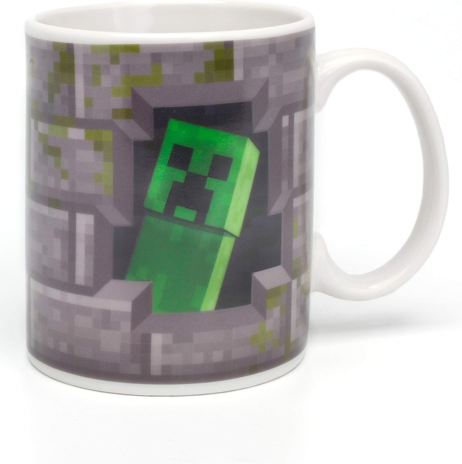 Vanilla Underground Minecraft Creeper Inside 11oz312ml Heat Changing Ceramic Grey Mug