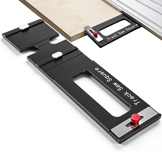 Nuogo Track Saw Guide Track Saw Square Tracks Rail Square Guide 90 Right Angle Cuts From Edge Auto-Align and Fast Adjust for Woodworking and DIY Precision Cutting