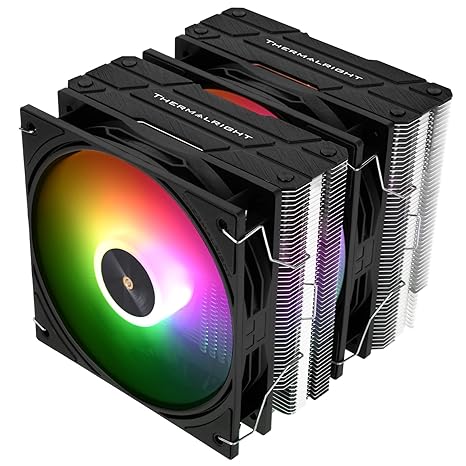 Thermalright Peerless Assassin 120 ARGB Black V3 CPU Air Cooler,6 Heat Pipes CPU Cooler,Dual 120mm CPU Fans,2000RPM10%,for AM4/AM5/Intel lga1851/1700, 5V ARGB LED Black