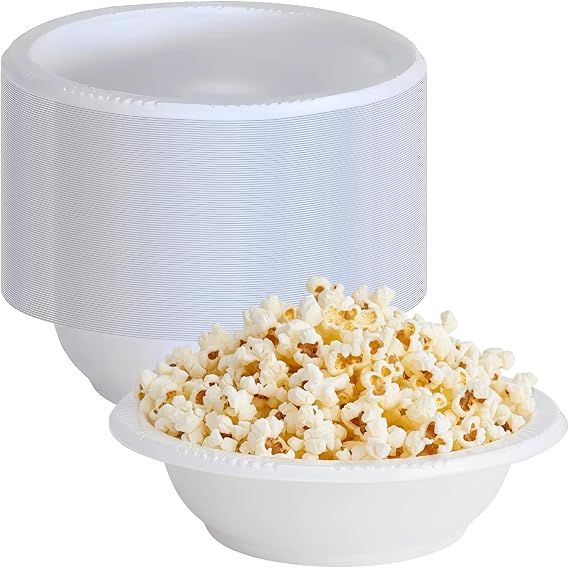 Party Dimensions Dessert Bowl-5oz | White | Pack of 100 Plastic Bowl, 5 oz, 5 oz. Bowl (12500)