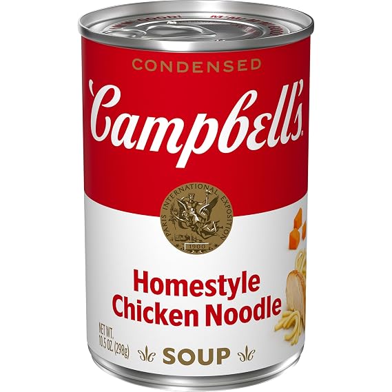 Campbells Condensed Homestyle Chicken Noodle Soup, 10.5 oz Can