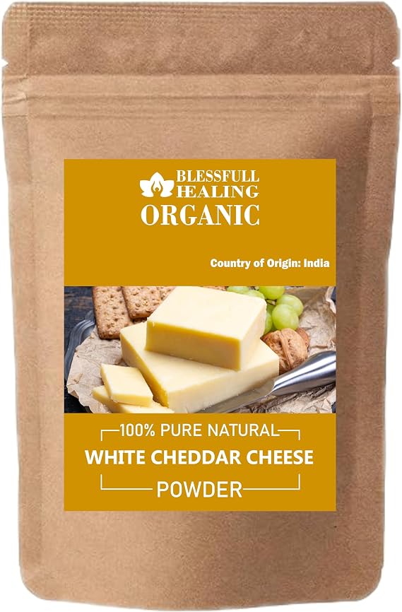 Blessfull Healing Organic White Cheddar Cheese Powder 100% Pure Natural 100 Gram / 3.52 oz