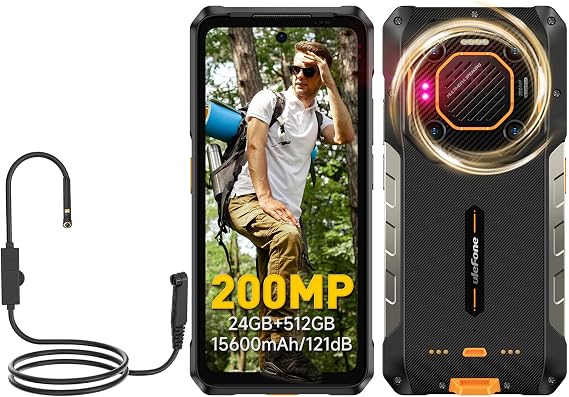 Ulefone Armor 26 Ultra & Endoscope E02 5G Rugged Smartphone, MTK Dimensity 8020 24GB+512GB, 200MP Quad Camera, 15600mAh(120W), 33W Dock Charging, 121dB Speaker, 6.78" FHD+ Corning Gorilla Screen