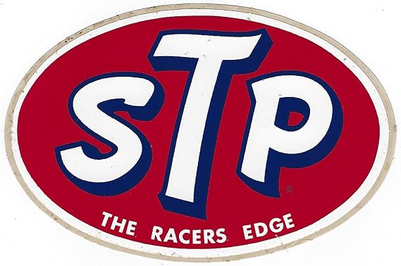 STP Racing Decal Sticker From 1960's the Racers Edge Vintage