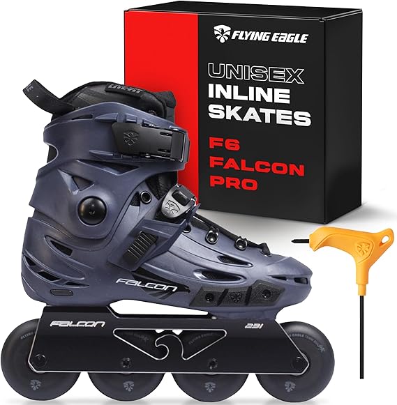 Flying Eagle F6 Falcon Pro Freeskates - Adult Inline Skates for Men & Women, Urban Inline Roller Skates, Performance Skating Shoes, Speed Skates for Outdoor Skating, 11 Size Options
