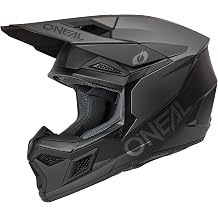 O'NEAL 3 SRS MX Helmet Adult Solid Black/Gray Small