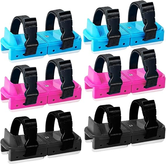 3 Pair Toddler Ice Skates Kids Ice Skates Adjustable Double Runner Ice Skates Fastener Straps Double Blade Ice Skates for Winter Toddler Training Shoes Beginner