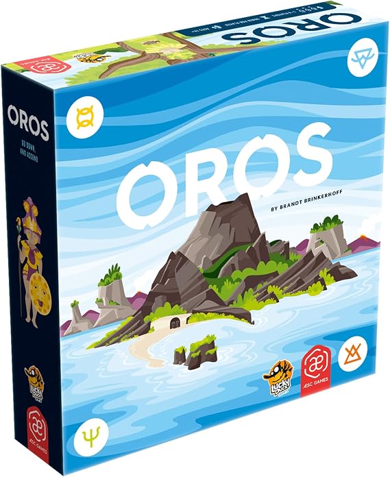 Lucky Duck Games OROS Board Game - Tile-Colliding Strategy Game with Volcano Eruptions and Wisdom Gathering, Fun Game for Family and Friends, Ages 14+, 1-4 Players, 60-120 Minute Playtime