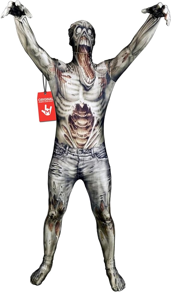 Morphsuits mens Monster the Zombie Skinsuit | Zombie Skinwalker Morphsuit Included, Perfect for Halloween, Great for Dress-Up