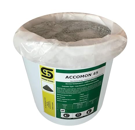 Castable Refractory Cement 2800F Rated, 45% Alumina, 4 LBS