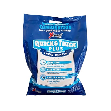 Quick & Thick Plus Lawn Repair 4.5 Combination Mulch, Seed and Fertilizer. Covers 400 Square feet.