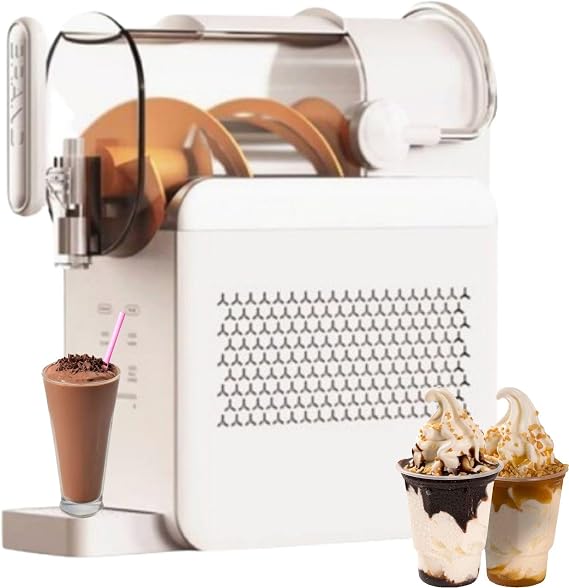 Ice Cream Maker Machine - Soft Serve, Slushies, Cocktails & Milkshakes - 5 Presets, Auto-Clean, No Ice Needed - Perfect for Smoothies & Frappés