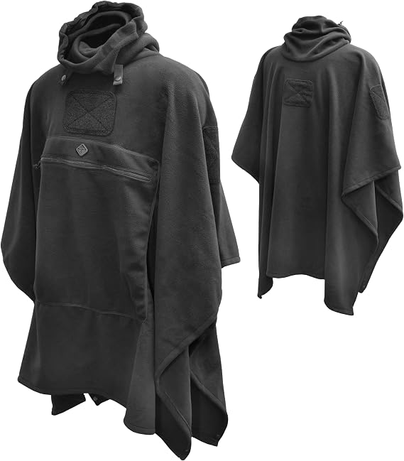 HAZARD 4 Fleece Poncho, Ultra-Plush Wearable Blanket for Home, Camp, Vehicle & Outdoor Use, Cold-Weather Insulation, PonchoVilla Layering System Compatible