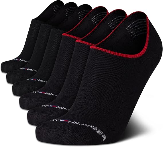 Tommy Hilfiger Mens 6 Pack Cotton Blend Cushioned Sport Liner Socks