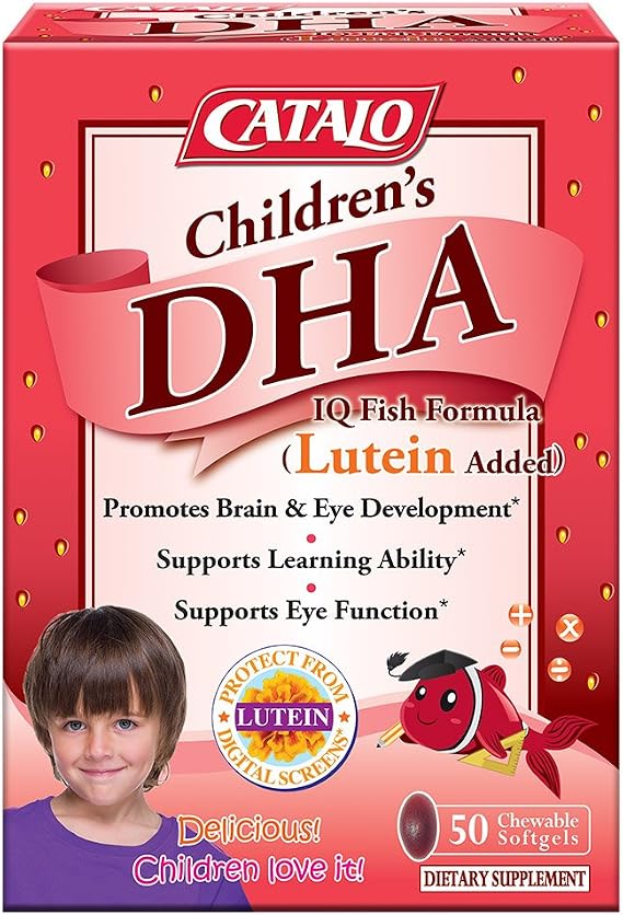 CATALO Children's DHA IQ Formula with Lutein, Strawberry