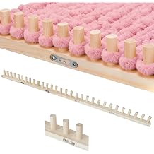 LWITDOG Chunky Blanket Loom Kit, Adjustable Size Chunky Yarn Loom for Blankets, No-Needle Hand Knitting Looms Boards for DIY Craft Beginners (60")