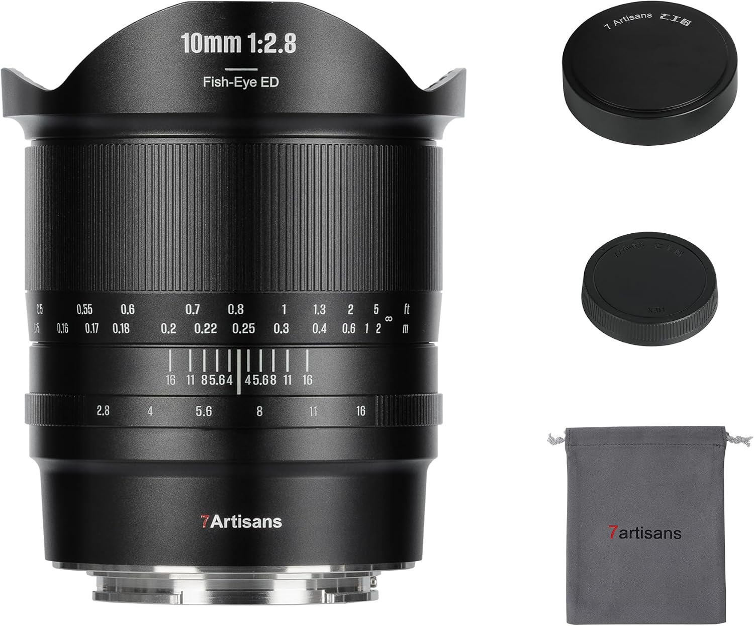7artisans 10mm F2.8 II Full Frame Ultra Wide Angle Fisheye Lens 185° Manual Focus for Sony E-Mount Mirrorless Cameras