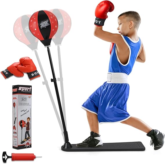 Goplus Punching Bag for Kids, Height Adjustable Punching Bag Stand