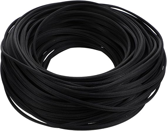 250ft Black Window Screen Spline 0.125 Inch Screen Door Retainer Spline Hollow Serrated Rubber Cord Repair Spline for Repairing & Installing Window and Door Screens