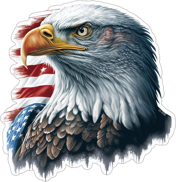 Eagle Head USA Sticker - 18 Inch