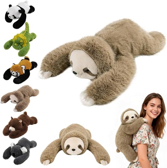 Sloth Weighted Plush Toy Cuddly Toy Cuddly Stuffed Toy for Comfort and Relaxation Soft Plush Cushion for Adults Hug Companion for Anxiety Relief and Sleep Support (65 cm)