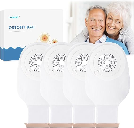 10 PCS Colostomy Bags - Ostomy Supplies - One Piece Drainable Ostomy Pouch for Ileostomy Stoma Care,Cut-to-Fit