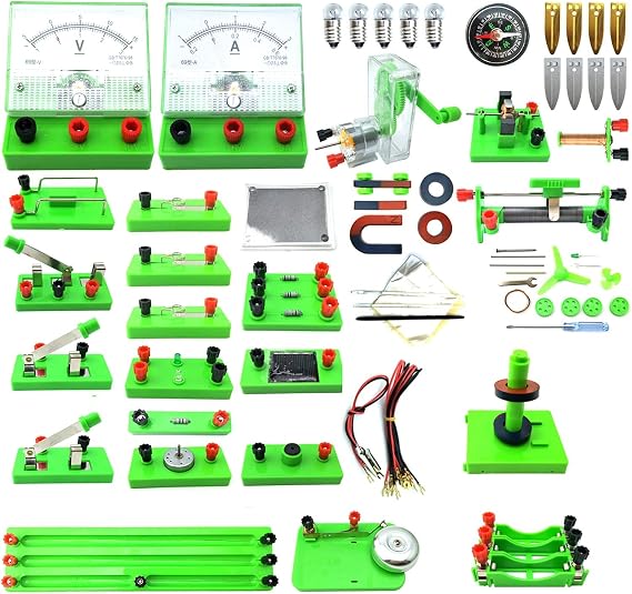 Physics Labs Basic Electricity Discovery Circuit and Magnetism Experiment Kits for High School Students Electromagnetism Elementary Electronics