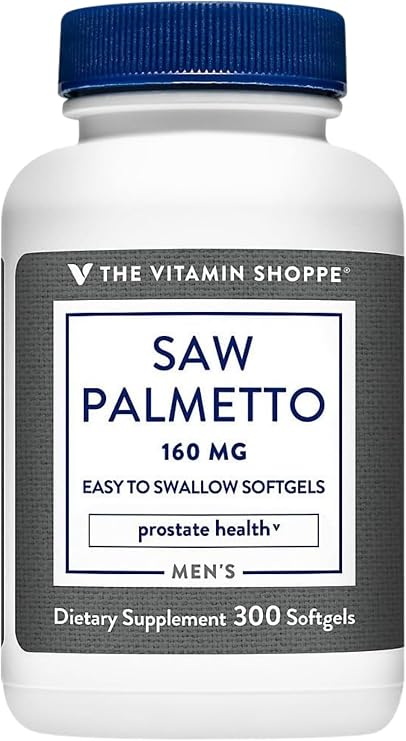 The Vitamin Shoppe Saw Palmetto Extract 160mg, Supplement for (300 Softgels)