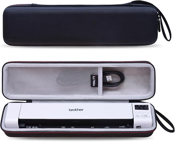 LTGEM Hard Case for Brother DS-640 / DS-740D / DS-940DW / DS-720D & Itari & HP Small USB & Canon imageFORMULA P-208II Document Scanner - Protective Carrying Storage Bag