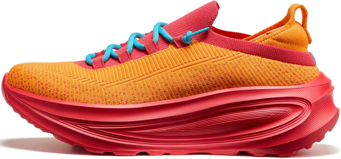 Carbon Plate Running Shoes for Men Women, Air Cushion Lightweight Breathable Road Racing Sneakers for Marathon Training