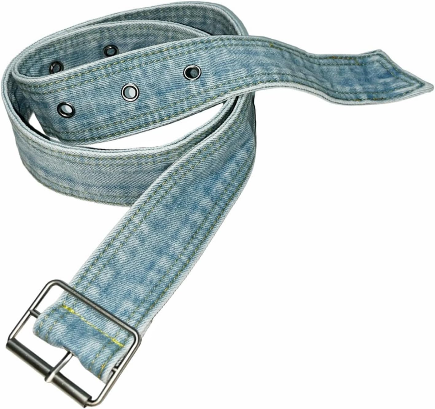 Womens Girls Denim Waist Belt with Metal Buckle Waistband for DressShirtPants Waist Strap Band Casual Vintage