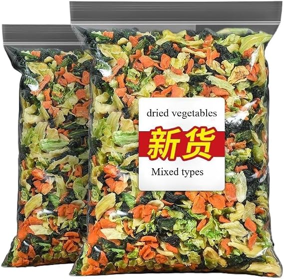 Mixed Freeze-dried Dried Vegetables 250g/bag, Dehydrated Dried Vegetable Slices, Carrots, Green Cabbage, Korean Dishes, Pure Vegetables, Salad Noodles, Vegetable Soup and Cooking Ingredients (50g)