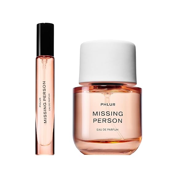 PHLUR Missing Person Perfume Duet, 50mL + 9.5mL - Soft Musk and Jasmine Eau de Parfum with Bergamot, Neroli Blossom & Sandalwood