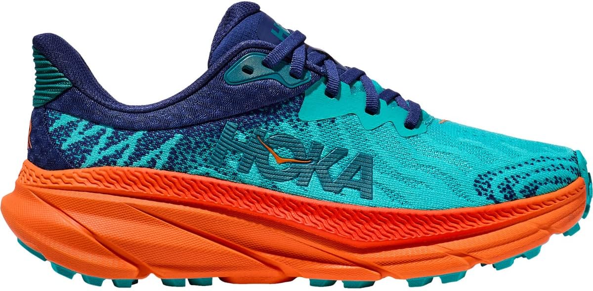 Hoka Men's Challenger 7 Shoes (Ceramic/Vibrant Orange, us_Footwear_Size_System, Adult, Men, Numeric, Medium, Numeric_9_Point_5)