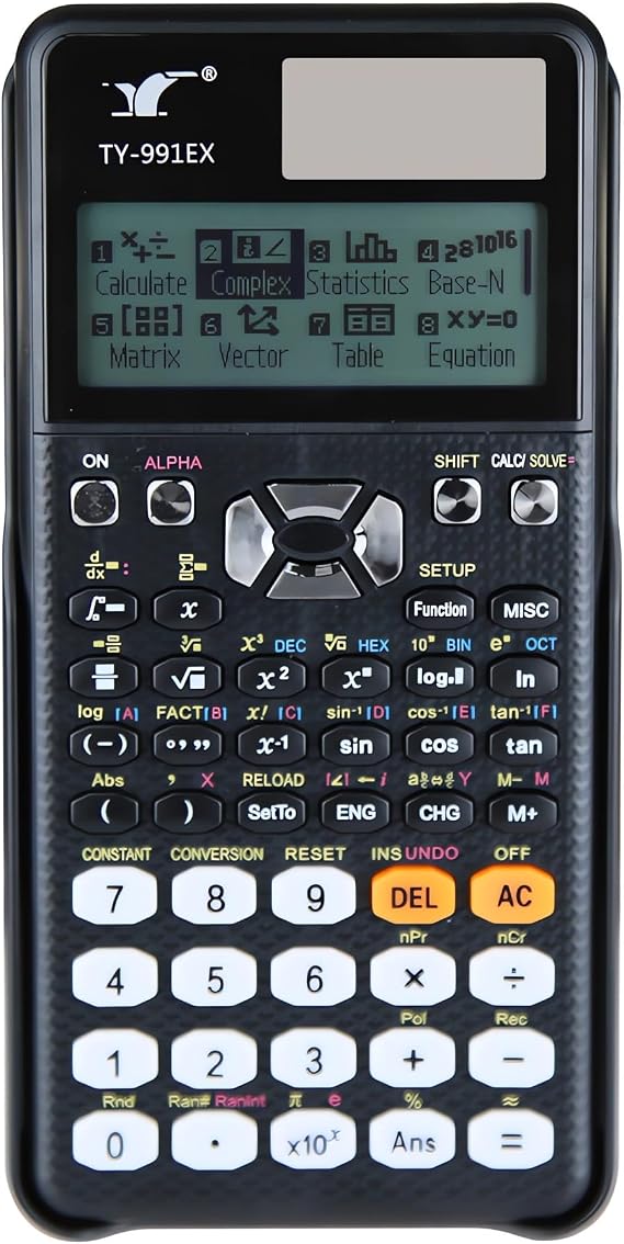 TY-991EX Scientific Calculator,552 Functions 4-Lines Display Multi-Function Solar&Battery Dual Power Advanced Small Math Rechargeable Calculator for Students/Exams/Engineering/Scientific