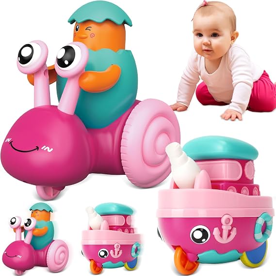 Toddler Girl Toys 1-2,Press to Go Car Toys for 1 Year Old Girls,Push Go Toy Car for Toddlers 1-3,Learning Baby toy 6-9-12-18 Months Infant Play Vehicle Set,Baby Christmas First Birthday Gifts Ages 1-2