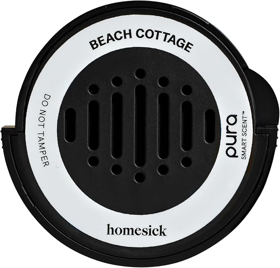 Pura x Homesick Car Scent Refill, Beach Cottage | Fragrance for Pura Car Diffuser, Clean and Safe Luxury Diffuser Scent, Long-Lasting Fragrance for 30 Days of Aroma
