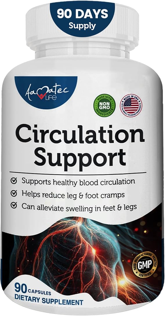 Blood Circulation Support - L-Arginine & Hawthorn - 90 Caps