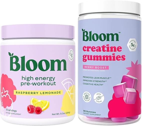 Bloom Pre Workout and Creatine Gummies Bundle