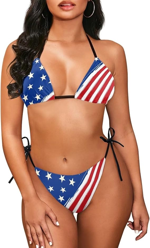 Cute Bikini Sets for Women Push Up Swimsuit 2 Piece Triangle Top