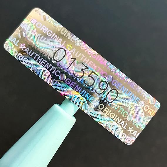 Silver Hologram Tamper Proof Stickers Void Seal Security Labels Genuine Hologram Labels with Unique Sequential Serial Numbering Tamper evident Stickers(320pcs,GQYH)