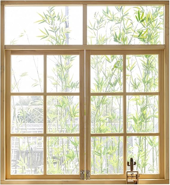 Old Window Barnwood Frames with Tempered Glass, Rustic Wooden Windows, Wood Window Frame with Opening-Doors for Living Room Bathroom Kitchen and More(80x80cm)