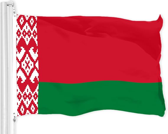 G128 Belarus Belarusian Flag | 3x5 Ft | LiteWeave Pro Series Printed 150D Polyester | Country Flag, Indoor/Outdoor, Vibrant Colors, Brass Grommets, Thicker and More Durable Than 100D 75D Polyester