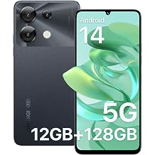 UMIDIGI G9 5G Unlocked Phones, 126+6 GB +128GB/1TB TF Expand, Android 14 Cell Phone, 5G Dual SIM, 50MP Camera, 6.75" HD+ 90Hz Display, 5000mAh Android Phone, AI Face & Fingerprint Unlock Black