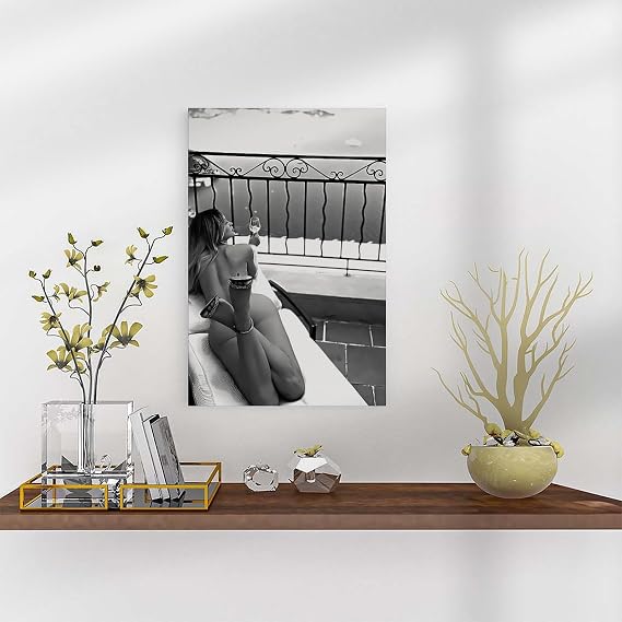 Sexy Women Photography Feminist Canvas Poster Art Print Vintage Fashion Luxury Black And White Girly Wall Art Decor For Bedroom Living Room Aesthetic