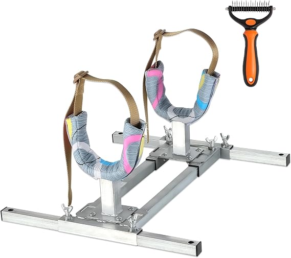 Dog Breeding Stand, Adjustable Stainless Steel Breeding Stand for Dogs(M)